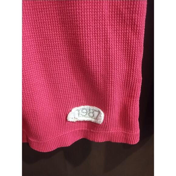 Aeropostale Women’s Medium Barbie Hot Pink Thermal Long Sleeve Shirt Vintage - Picture 2 of 6